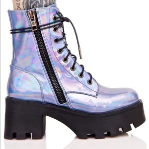 Dolls Kill Current Mood Opalescent Odyssey Boots